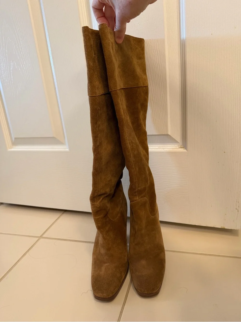 Marc Fisher Tall Suede Over-the-Knee Boots in Brown